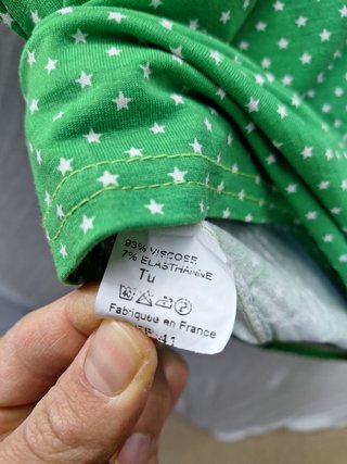 Vestito verde fantasia stelle taglia unica estivo