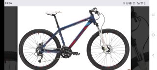 Bicicleta de Montaña Azul y Roja blanca