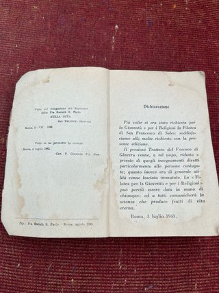 Libretto per persone religiose  “La FILOTEA”