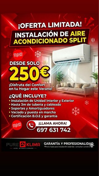 Instalación/Montaje de Aire Acondicionado!