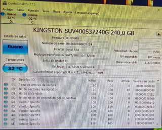 Disco duro SSD Kingston de 240GB