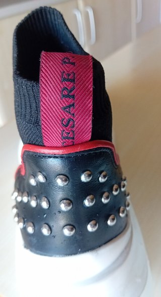 Sneakers Cesare Paciotti calzino nere con borchie