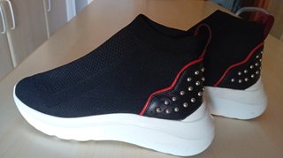 Sneakers Cesare Paciotti calzino nere con borchie