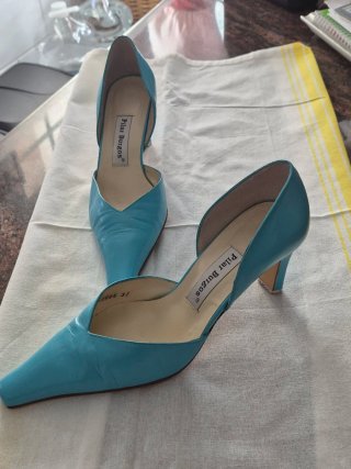 Tacones Pilar Burgos Azul Talla 38