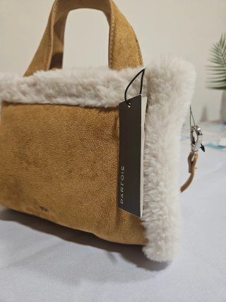 Bolso mini ante y borreguito (NUEVO con etiqueta)