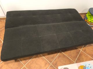 Sofá Cama Gris Tela