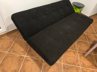 Sofá Cama Gris Tela