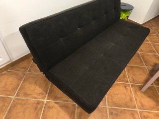 Sofá Cama Gris Tela