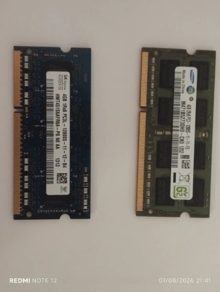 Pack 2x 4GB DDR3/DDR3L 1600MHz RAM Portátil