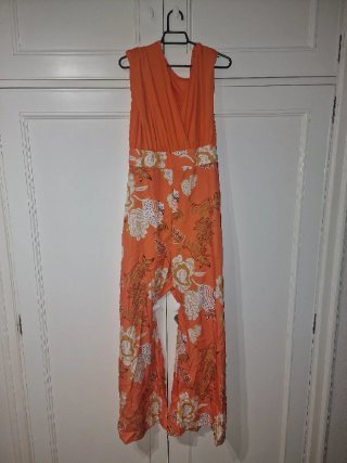 Mono Elenzga naranja estampado talla XL