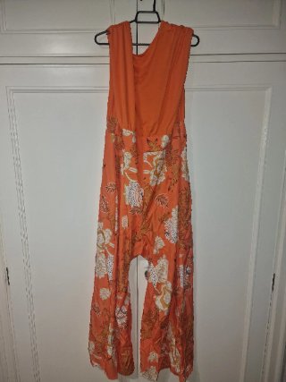 Mono Elenzga naranja estampado talla XL