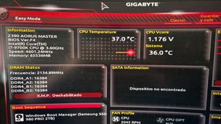 Kit Placa Base Z390 Aorus Master + i7 9700k + AIO