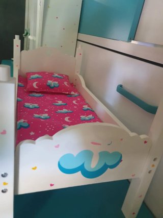 Cuna de juguete unicornio
