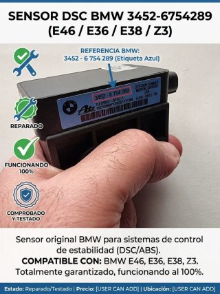 Sensor DSC BMW 3452-6754289 (E46/E36/E38/Z3)