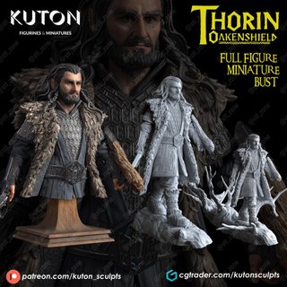 Figura resina Thorin 30cm sin pintar