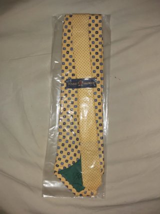 Corbata Tommy Hilfiger Flores Amarilla