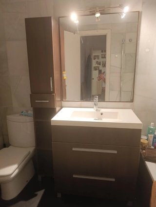 Set bagno: mobile con lavabo + armadio ausiliario alto