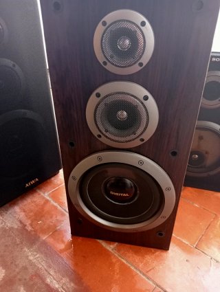 Altavoces Aiwa Vintage Marrón/Plata
