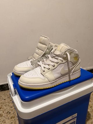 Air Jordan 1 Mid Sail Light Laser Orange UNISEX
