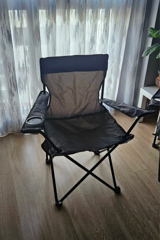 Sillas plegables de camping negras