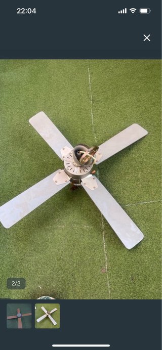 Ventilador de techo madera y metal
