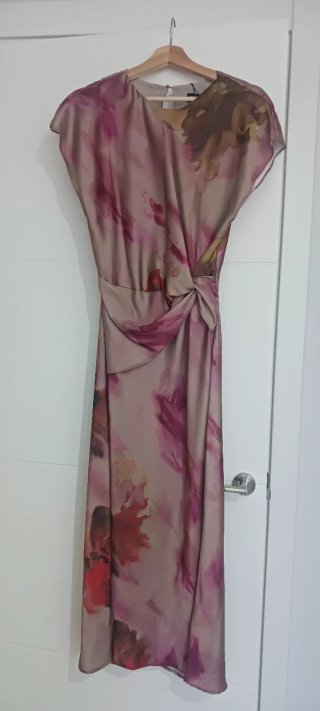 Vestido Zara TIE DYE satinado Talla M