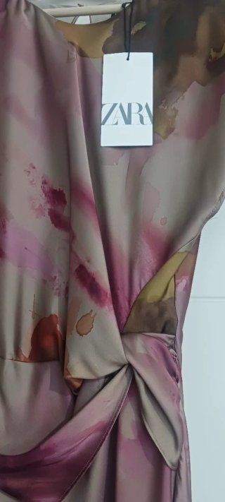Vestido Zara TIE DYE satinado Talla M