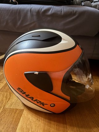 Casco de moto Shark RSJ Fastlime naranja y negro