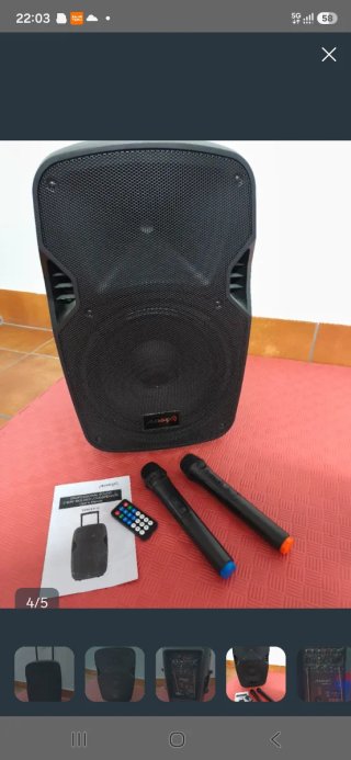 Altavoz Karaoke Audibax Denver 12 con Micrófonos