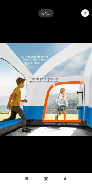 Tienda campaña 4 personas 2 hab + sala