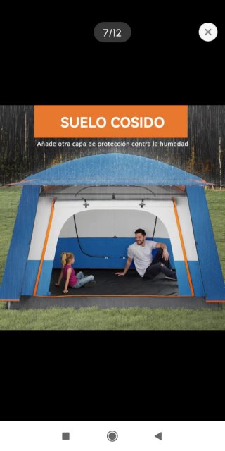 Tienda campaña 4 personas 2 hab + sala