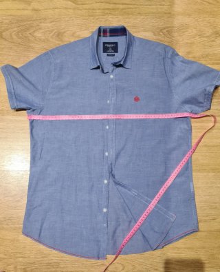 Camisa Springfield Manga Corta Azul Jeans