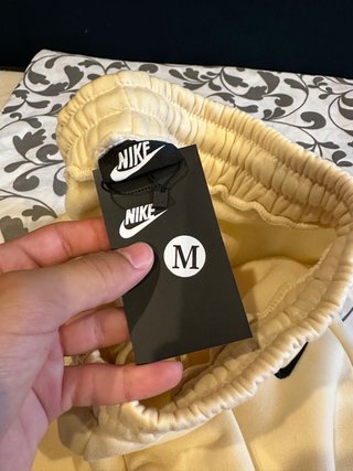 Calças Nike Fleece Creme Tamanho M Novas