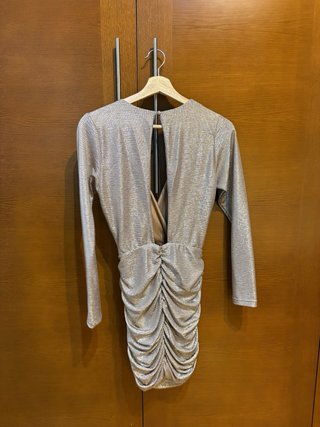 Vestido de fiesta Studio F dorado metalizado