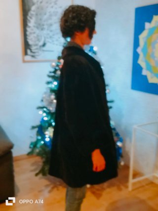 Abrigo señora XXL negro