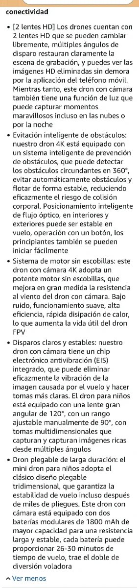 Drone 4K WiFi FPV EIS Sin Escobillas