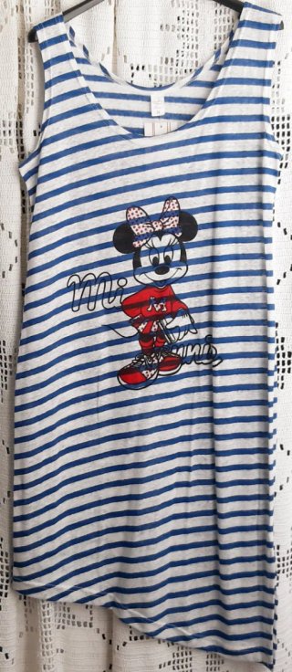 Vestido Minie Mouse Assimétrico Listrado M BERSKLY