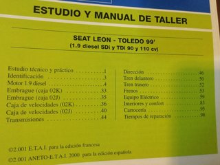 MANUAL DE REPARACION SEAT LEON TOLEDO 1.9 TDI SDI