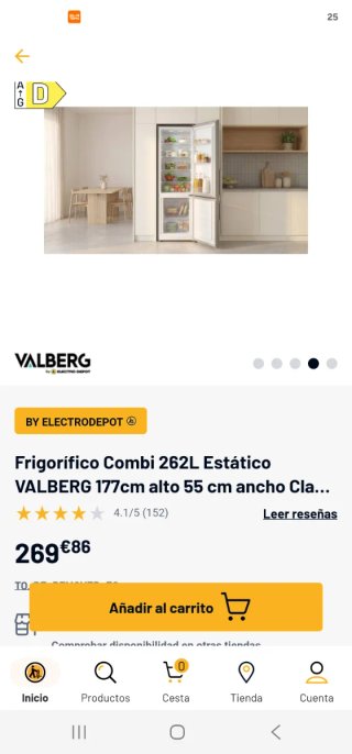 Frigorífico Valberg Combi 262L D