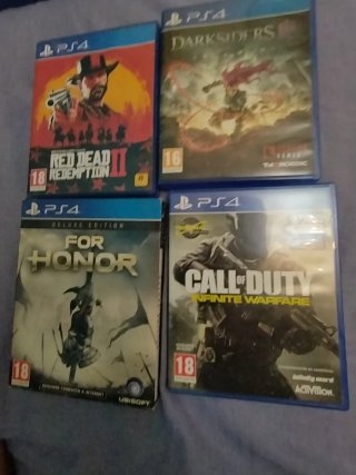 4 Juegos PS4: Red Dead 2, Darksiders, Honor, CoD