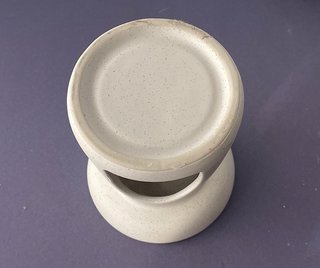 Soporte quemador aceite cerámica blanco