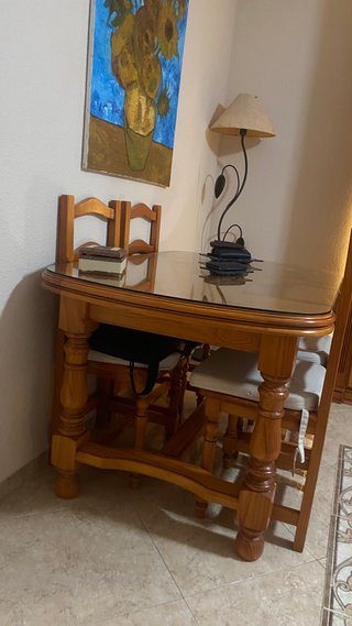 Mesa Comedor Madera Maciza + 6 Sillas