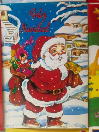 Lote 12 Tarjetas Navidad Santa Claus