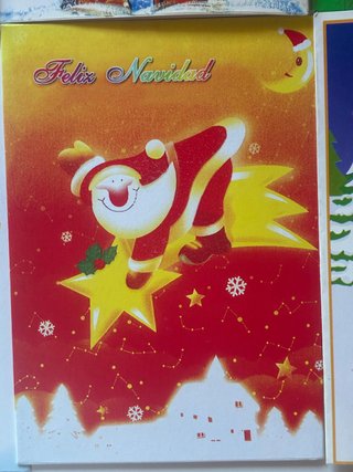 Lote 12 Tarjetas Navidad Santa Claus