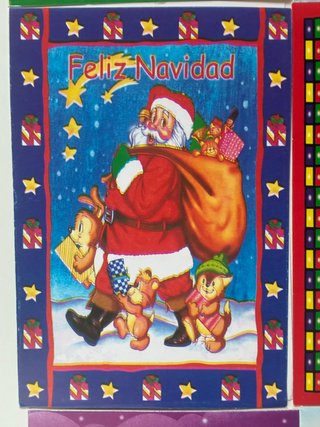 Lote 12 Tarjetas Navidad Santa Claus