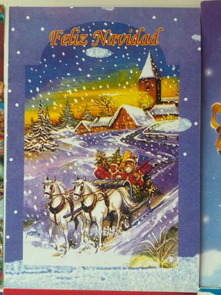 Lote 12 Tarjetas Navidad Santa Claus