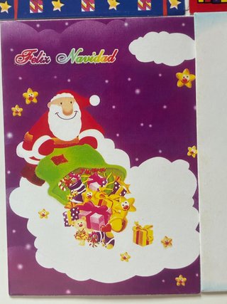 Lote 12 Tarjetas Navidad Santa Claus