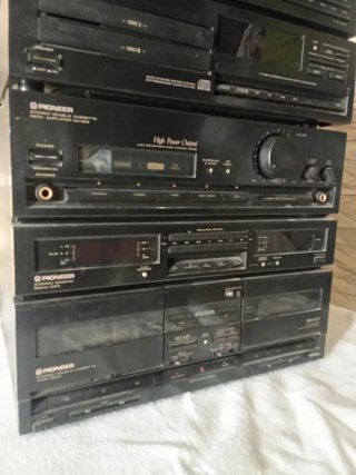 Mini impianto Pioneer con giradischi + 2 altoparlanti 75 W