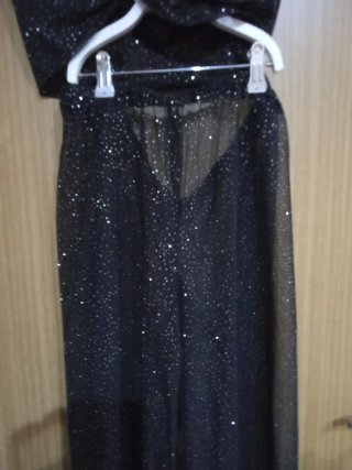 Conjunto lentejuelas negro talla M