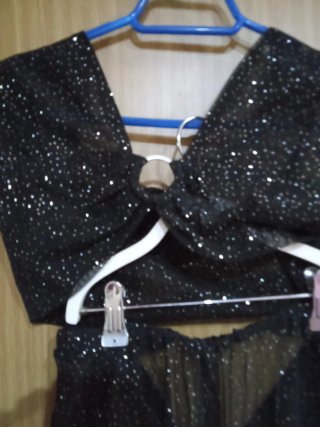 Conjunto lentejuelas negro talla M